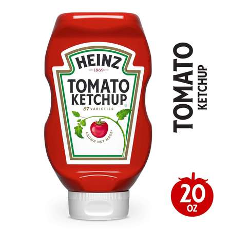 Heinz Heinz Easy Squeeze Clear Upside Down Ketchup 20 oz., PK12 10013000006405
